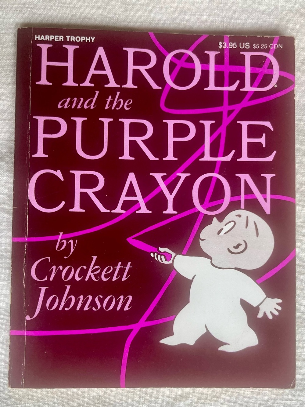 Vintage 1983 Harold & The Purple Crayon Paperback Children’s Book